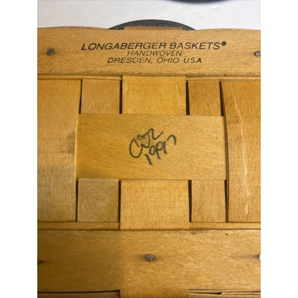Longaberger Vintage Woven Basket Lot 4pc 1992-2000 Signed Handcrafted USA Decor